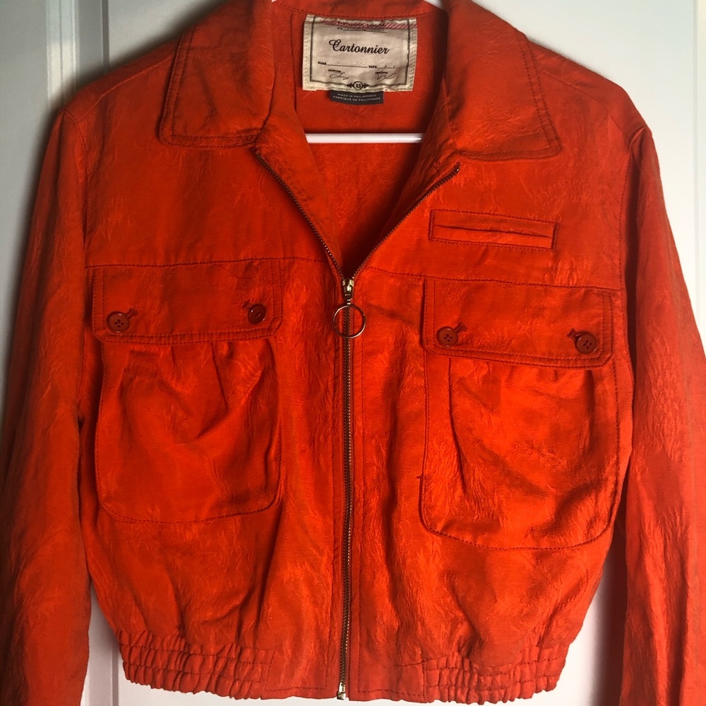 Orange Bomber Jacket - image 5